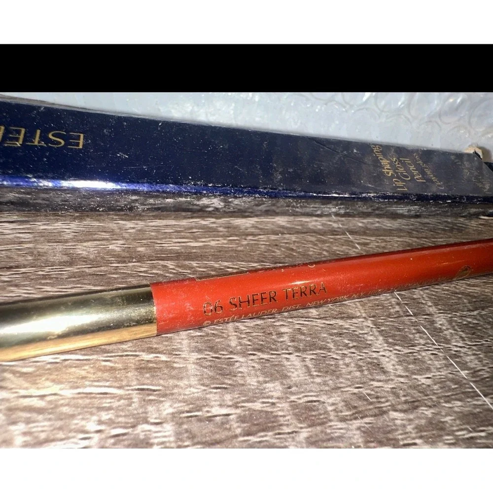 Estee Lauder Lip Shaping Gloss Pencil 06 Sheer Terra Red Brown Crayon‎ Gloss